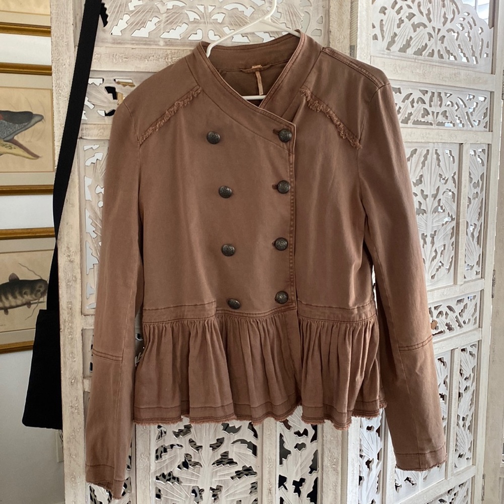 FREE PEOPLE Military Coat L
